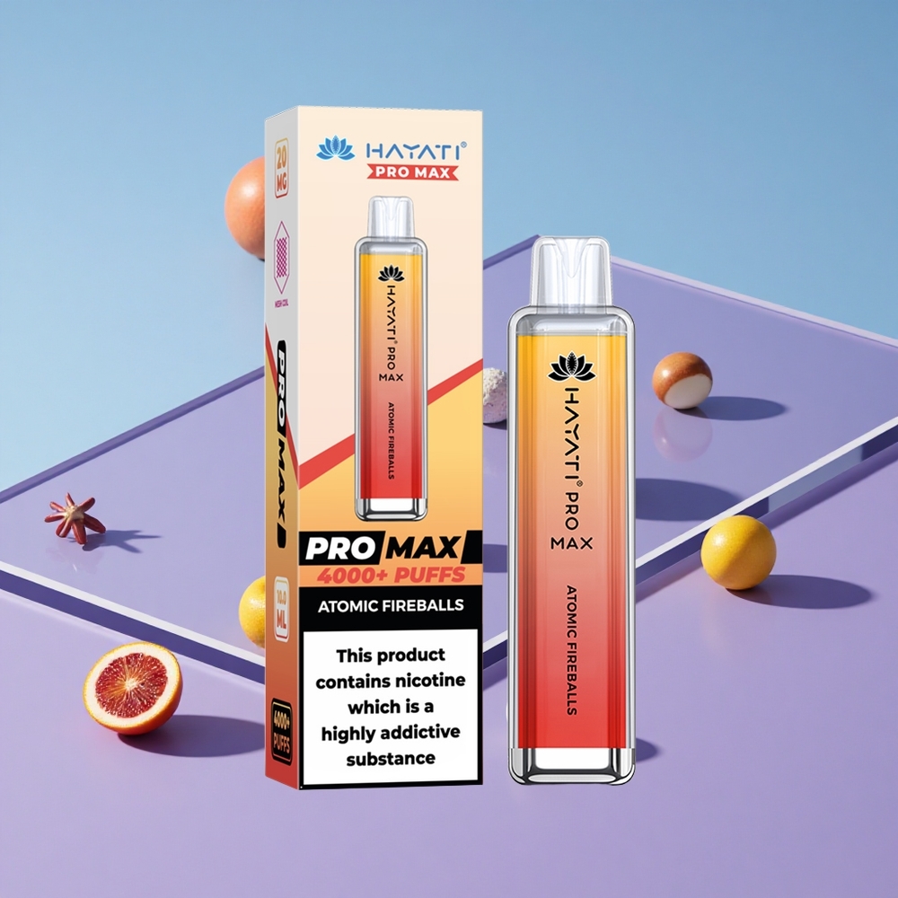 Atombrannkuler Hayati Pro Max 4000 Puffs Oppladbar LED-lys vape wholesale Norway
