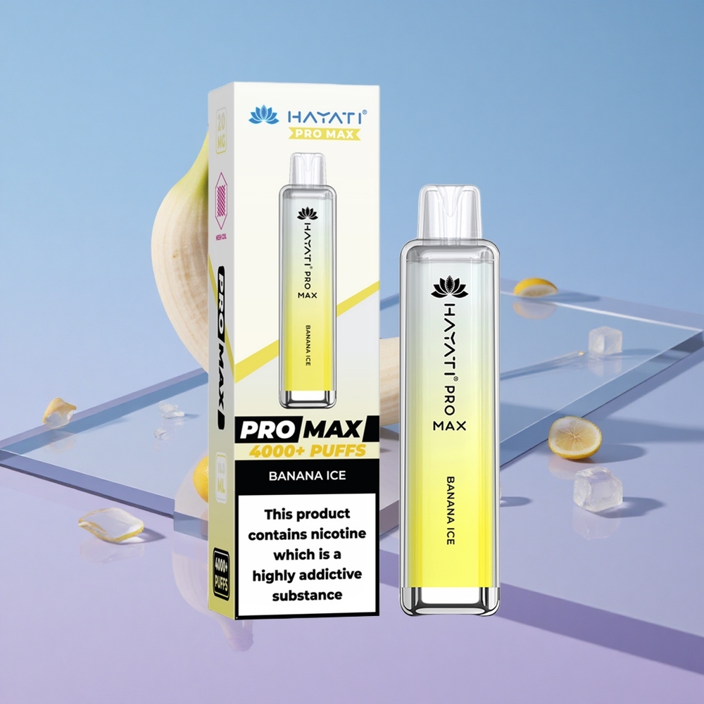 Banana Is Hayati Pro Max 4000 Puffs Oppladbar Vape med 1400mAh Batteri vape wholesale Norway