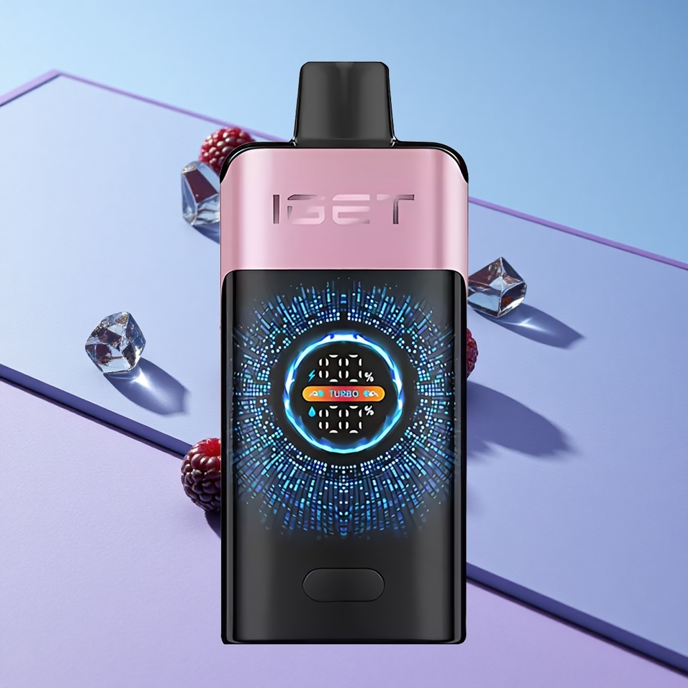 Bjørnebær Is IGET ONE 12000 Puffs Stor Bøyd Fargeskjerm vape wholesale Norway