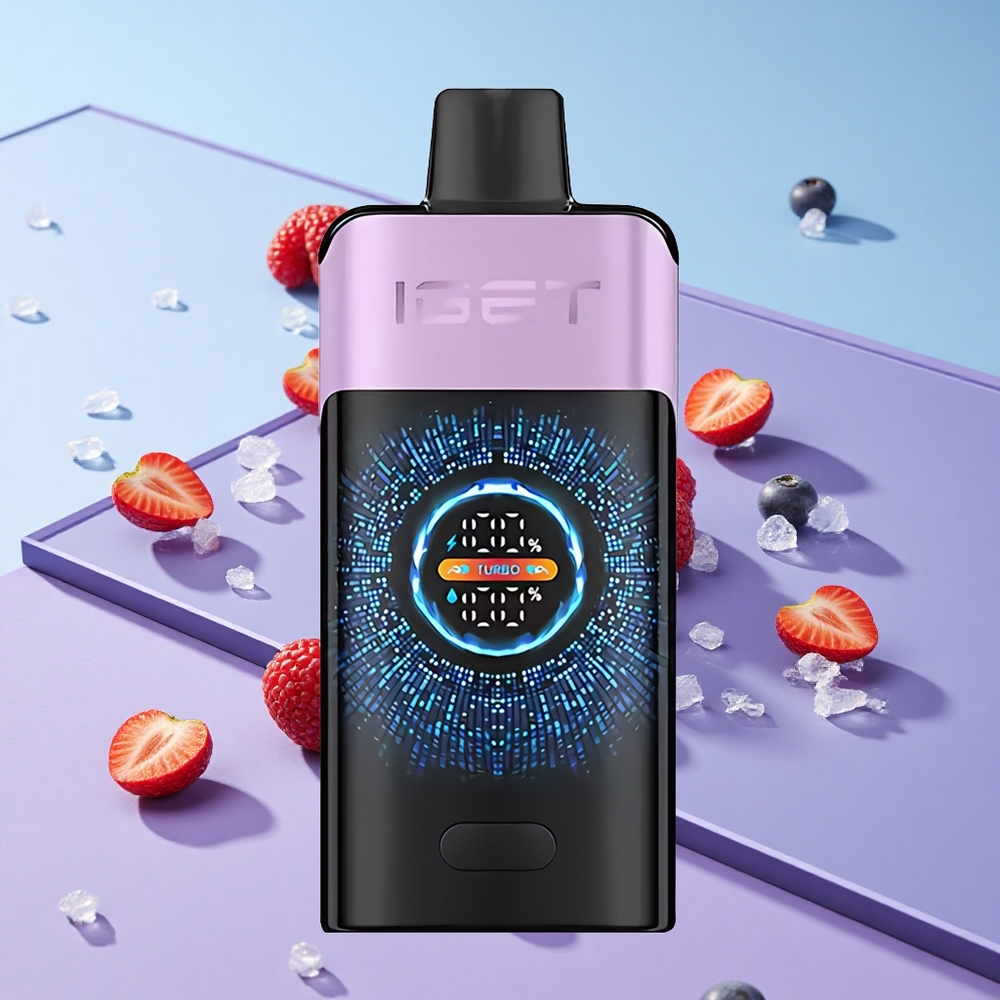Blandede Bær Is IGET ONE 12000 Puffs 2700 mAh Stor Buet Fargeskjerm vape wholesale Norway