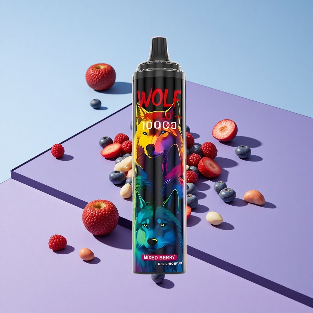 Blandet Bær JNR Wolf Niplo 10000 Puffs 650mAh Type-C vape wholesale Norway