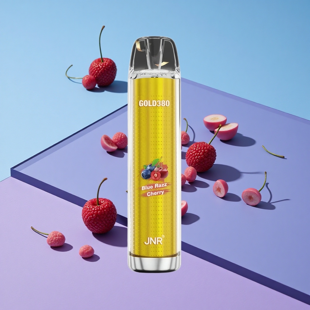 Blå Bringebær  Kirsebær JNR Gold380 6000 Puffs 13ml Vape wholesale Norway