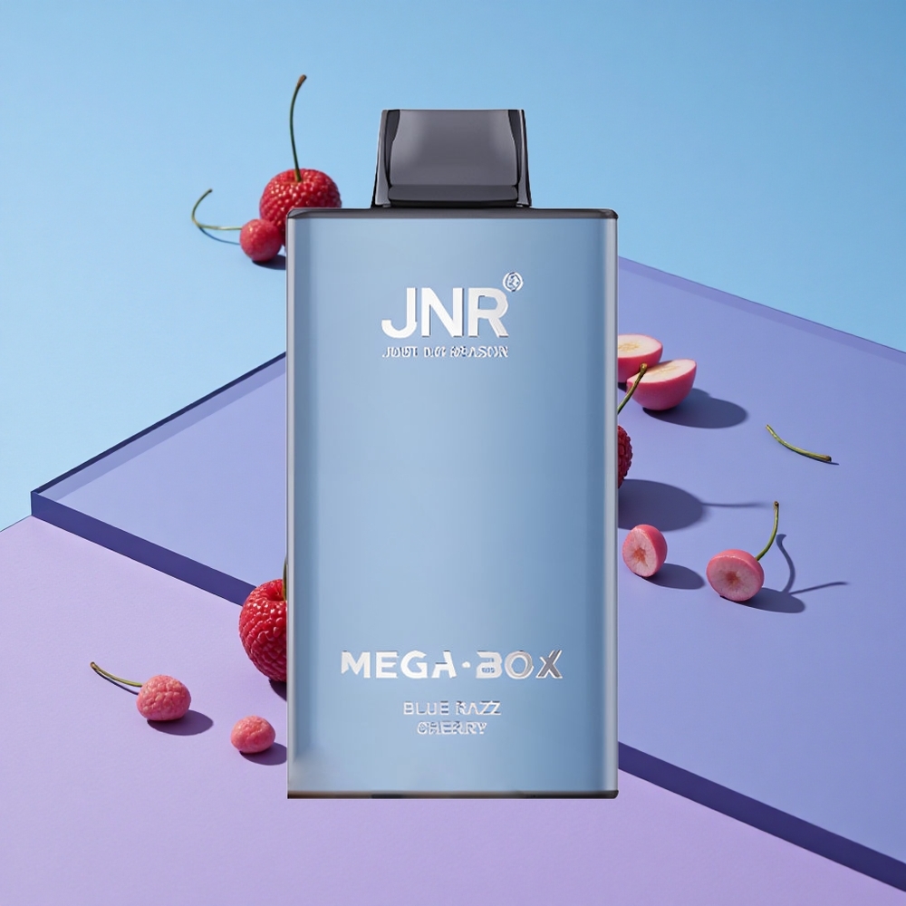 Blå Bringebær  Kirsebær JNR Mega Box 25000 Puffs Type-C Hurtiglading vape wholesale Norway