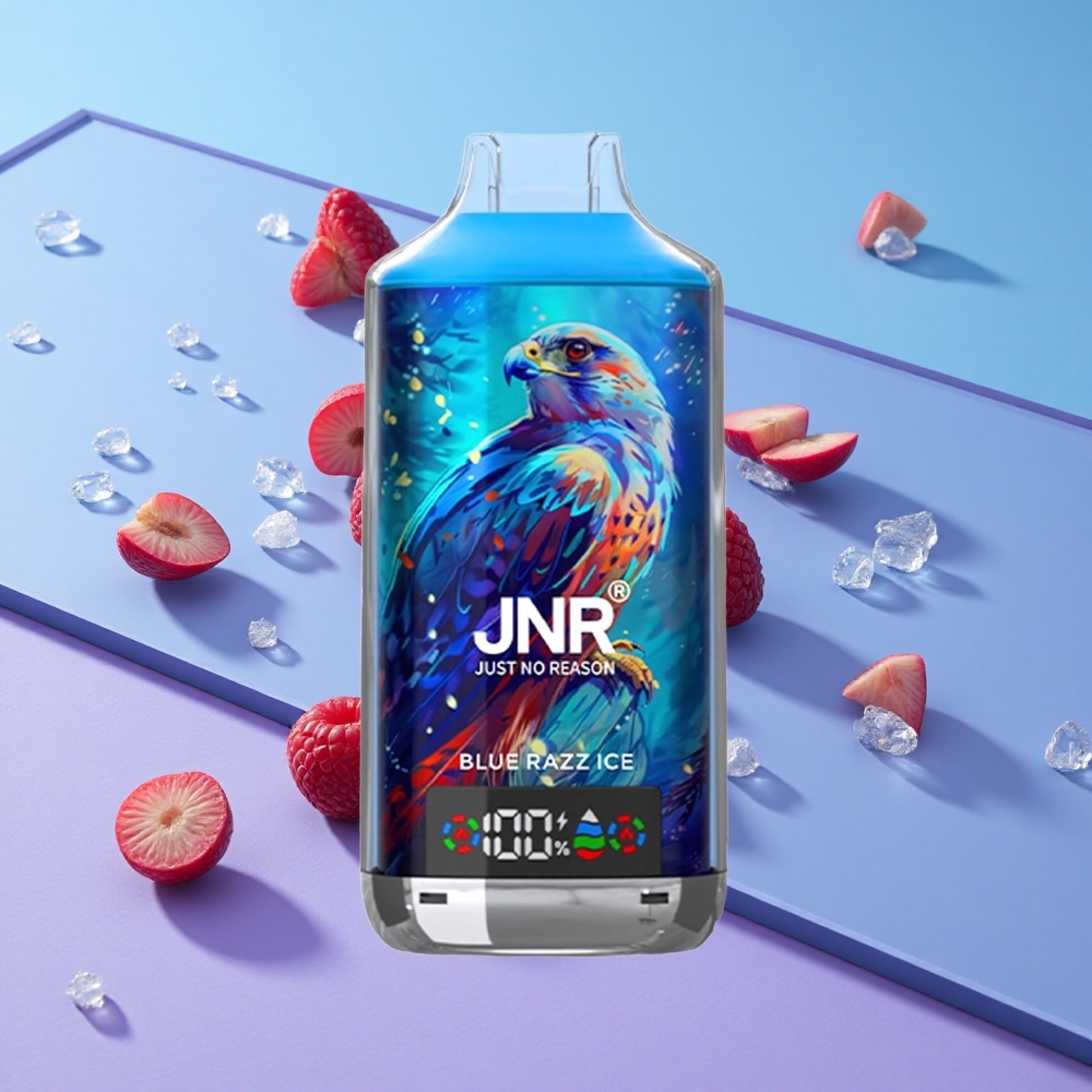 Blå Bringebær Is JNR Falcon X 18000 Puffs 24ml E-væske Digital Skjerm vape wholesale Norway