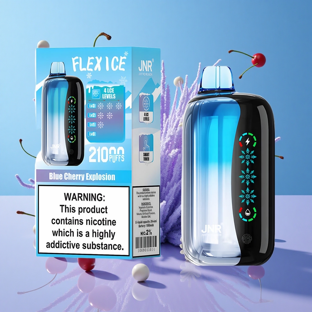 Blå Kirsebær Eksplosjon JNR Flex Ice 21000 Puffs Justerbar Is Vape wholesale Norway