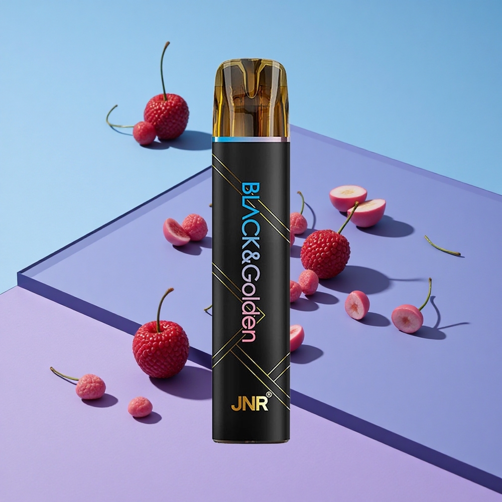 Blåbringebær  Kirsebær JNR BlackGolden 800 Puffs Engangs Vape TPD-sertifisert vape wholesale Norway