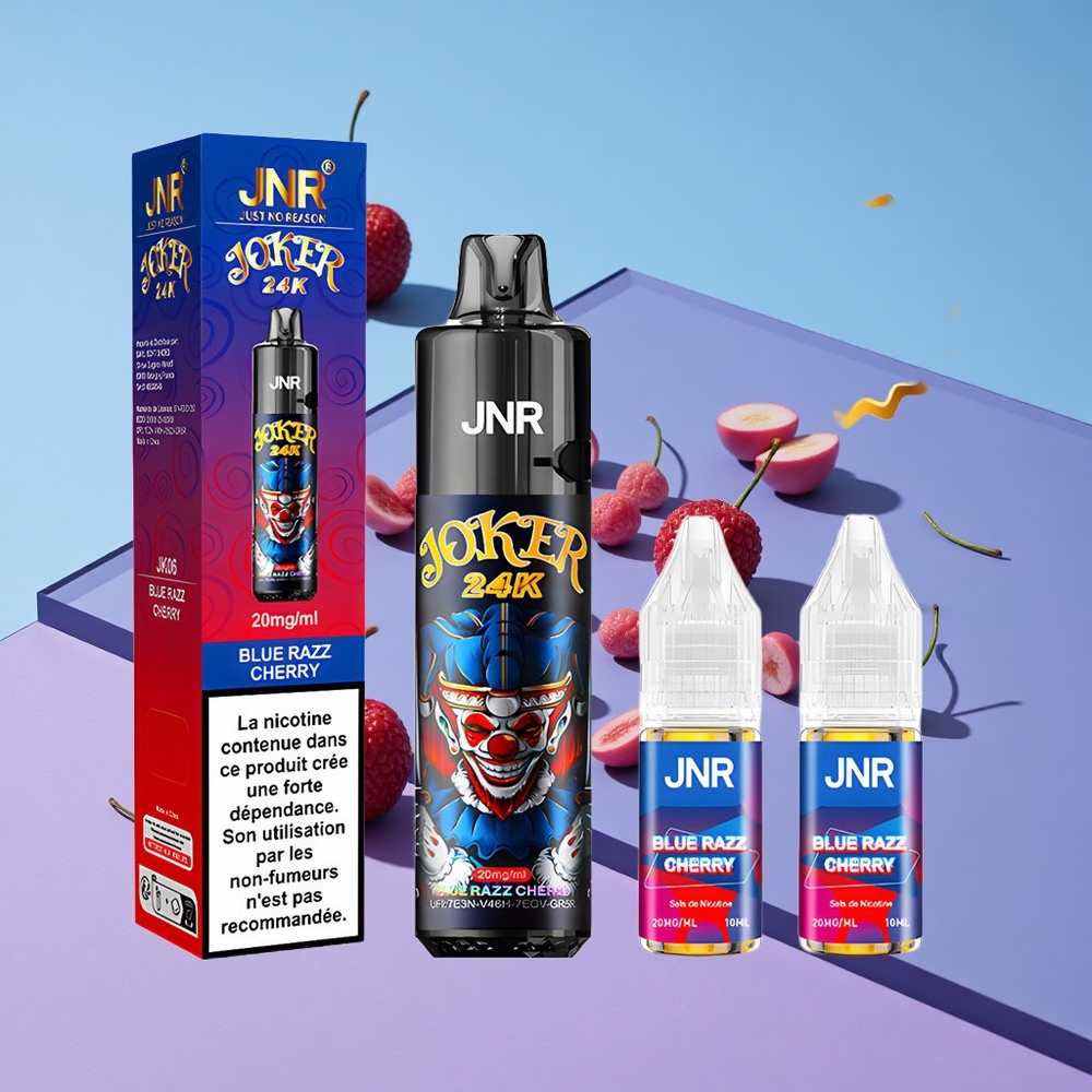 Blåbringebær  Kirsebær JNR Joker 24K Puffs 800mAh Batteri vape wholesale Norway