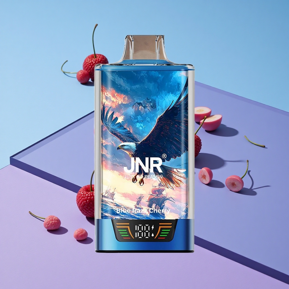Blåbringebær/Kirsebær JNR Falcon Pro 28000 Puffs Smart Display vape wholesale Norway