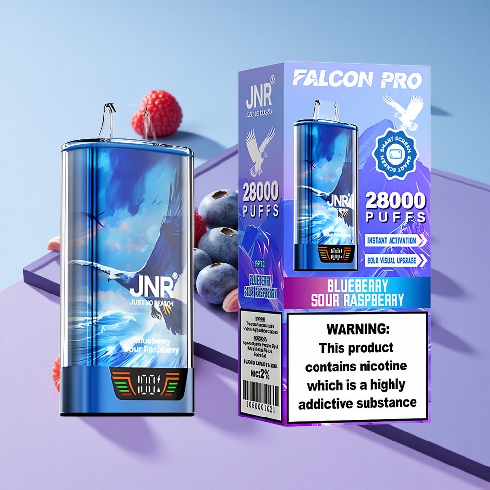 Blåbær  Sur Bringebær JNR Falcon Pro 28000 Puffs 30ml Fylt Kapasitet vape wholesale Norway