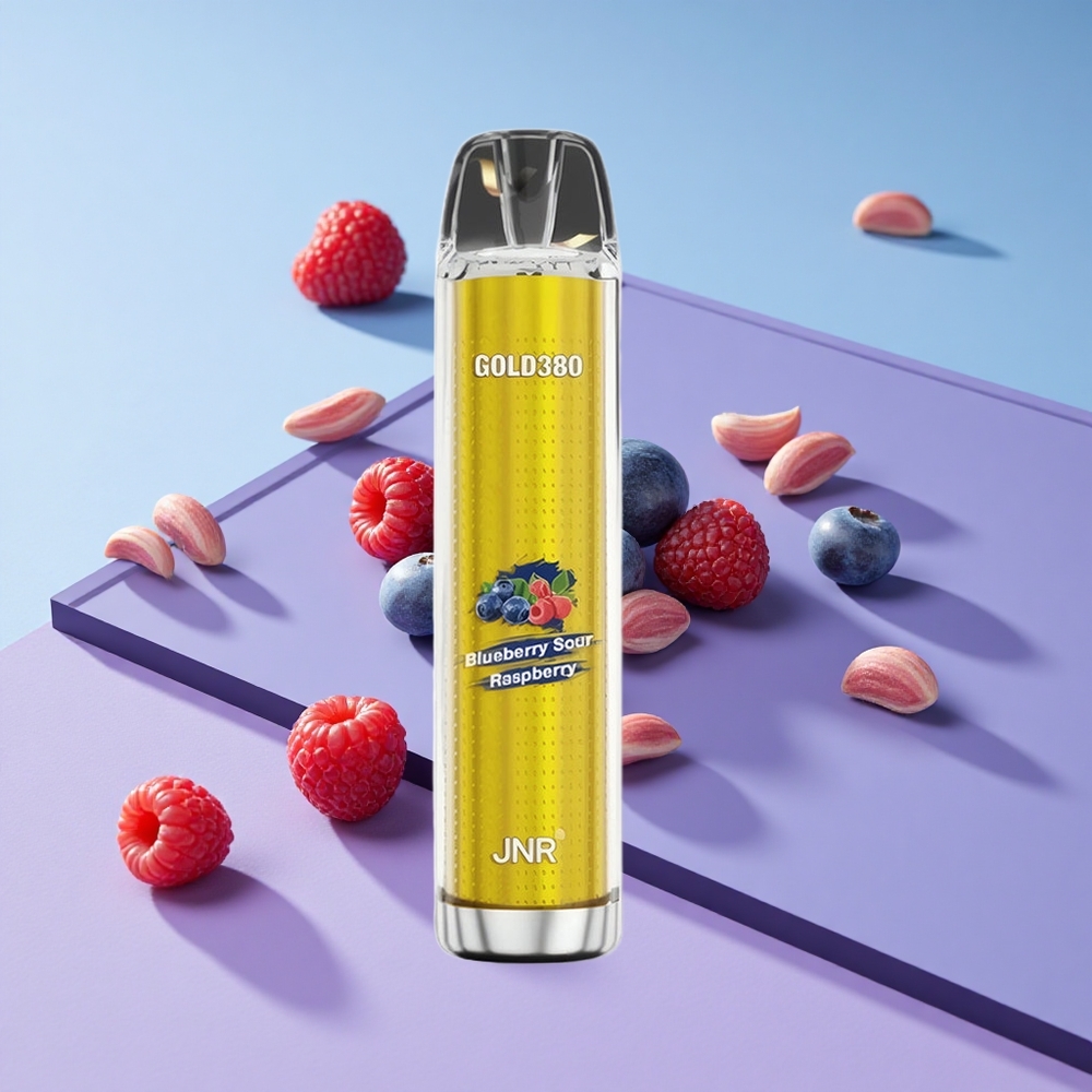 Blåbær  Sur Bringebær JNR Gold380 6000 Puffs 13ml e-Liquid Kapasitet vape wholesale Norway