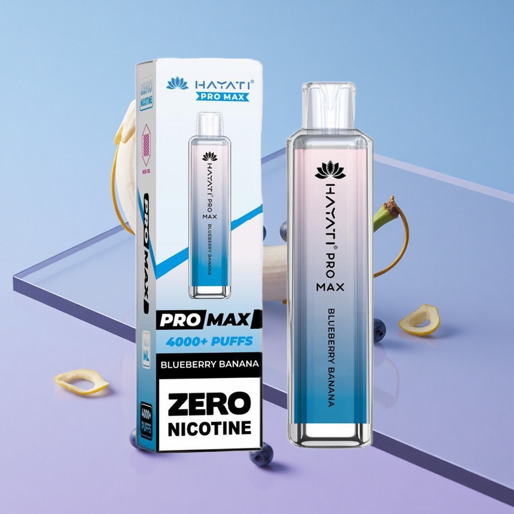 Blåbær Banan Hayati Pro Max 4000 Puffs Oppladbar Vape med LED-Lys vape wholesale Norway