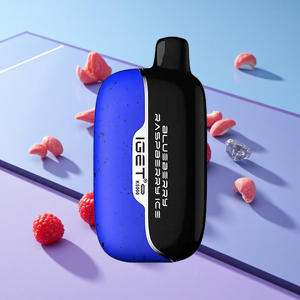 Blåbær Bringebær Is IGET Moon K5000 Puffs Opptil 5000 Puffs vape wholesale Norway
