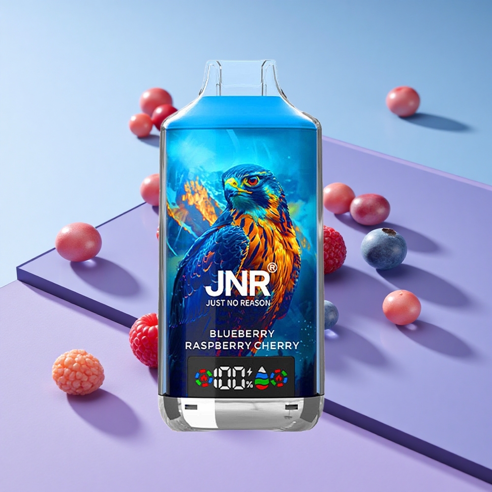 Blåbær Bringebær Kirsebær JNR Falcon X 18000 Puffs 24ml E-væske Digital Skjerm vape wholesale Norway