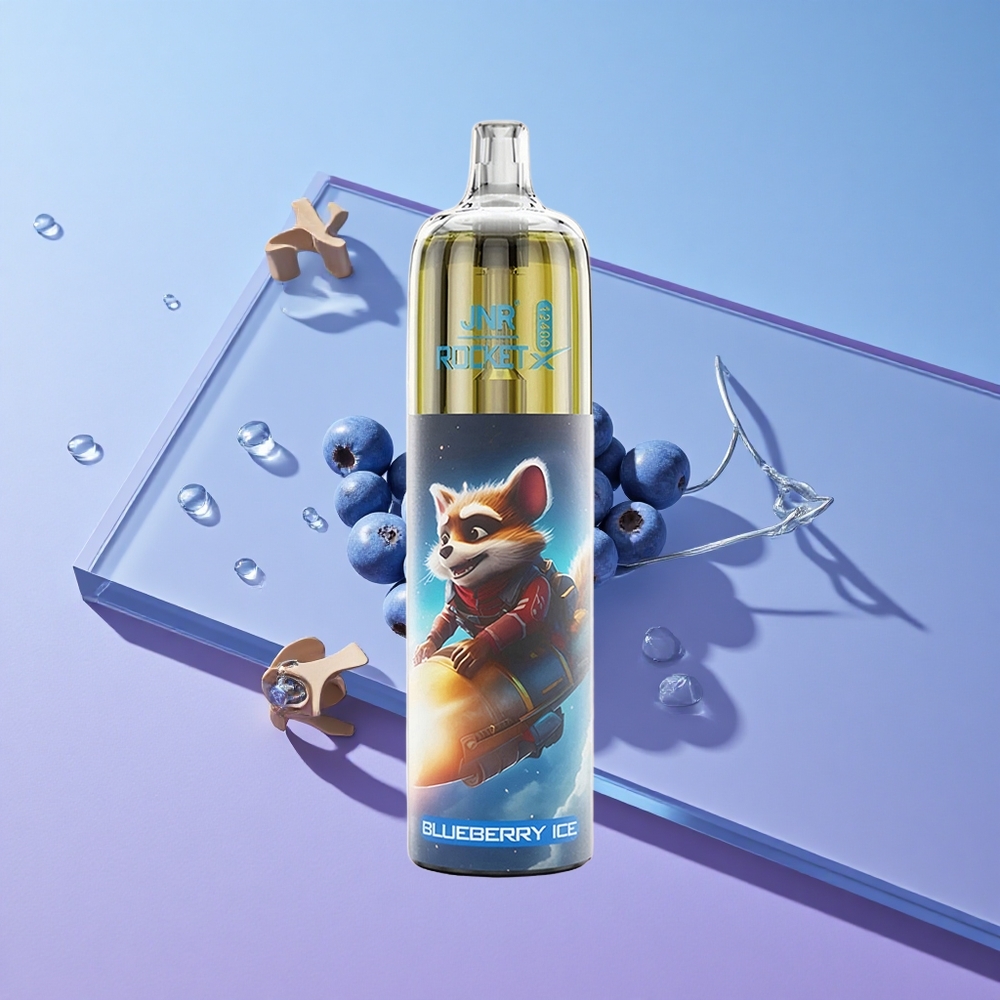 Blåbær Is JNR Rocket-X 12400 Puffs Justerbar Luftstrøm vape wholesale Norway