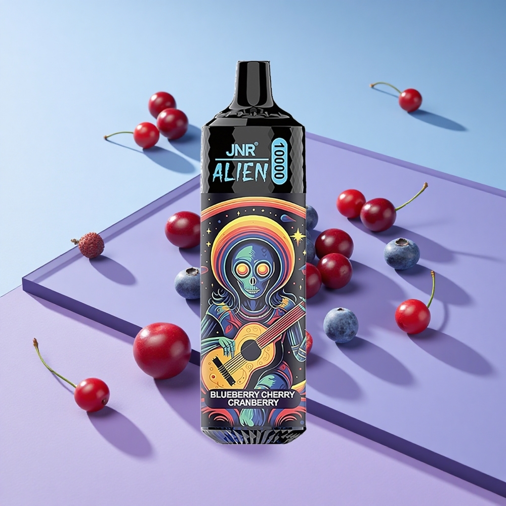 Blåbær Kirsebær Tyttebær JNR Alien 10000 Puffs 850mAh Type-C Hurtiglading vape wholesale Norway