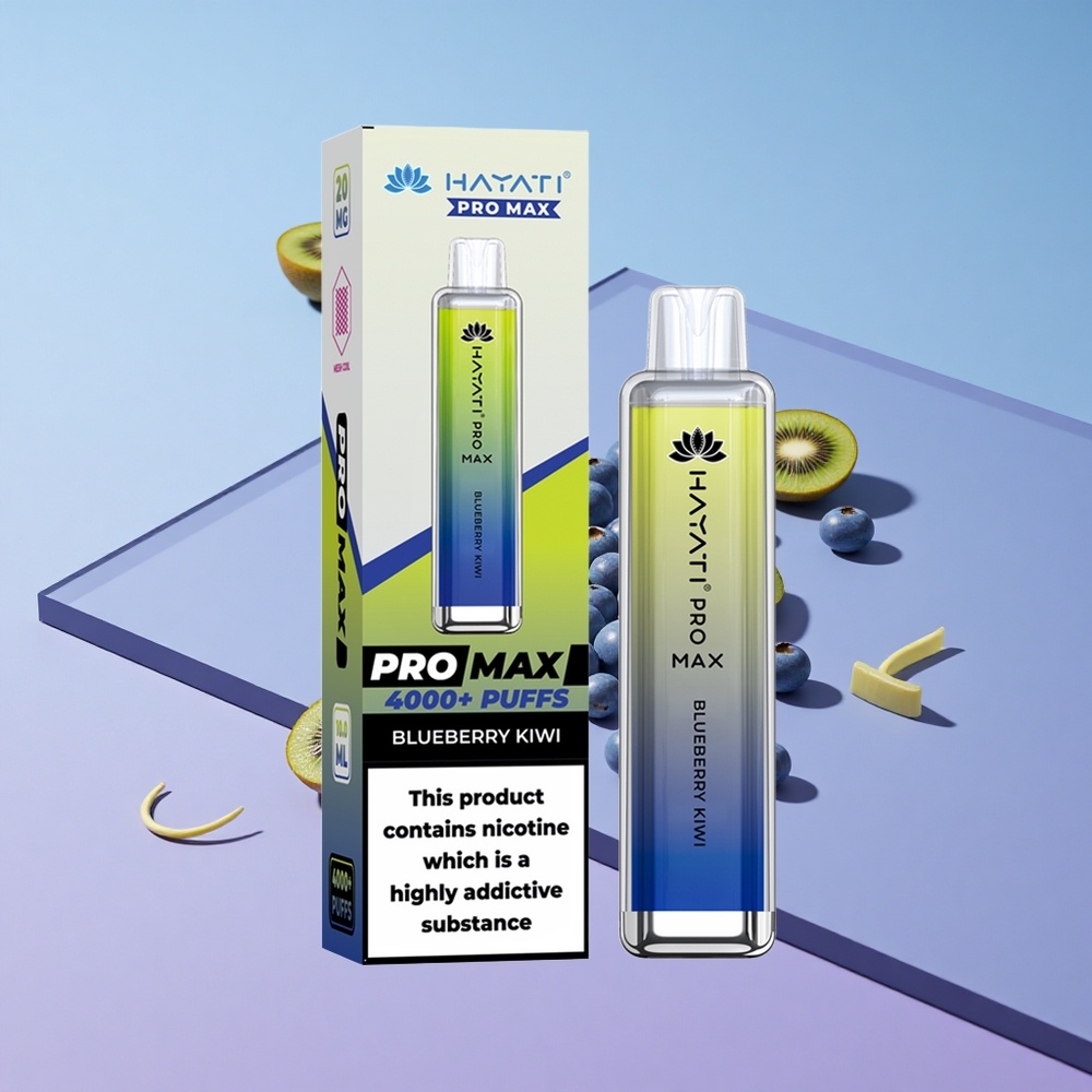 Blåbær Kiwi Hayati Pro Max 4000 Puffs Kraftig 1400mAh Batteri vape wholesale Norway