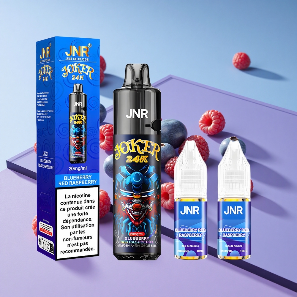Blåbær Rød bringebær JNR Joker 24000 Puffs 800mAh batteri vape wholesale Norway