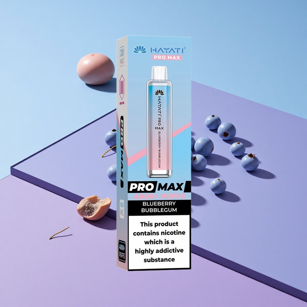 Blåbær Tyggegummi Hayati Pro Max 4000 Puffs Oppladbar med 1400mAh Batteri vape wholesale Norway