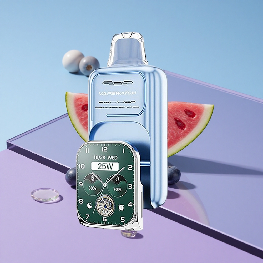 Blåbær Vannmelon JNR Vape Watch 30000 Puffs 19mL e-væske Dual Mesh Coil vape wholesale Norway