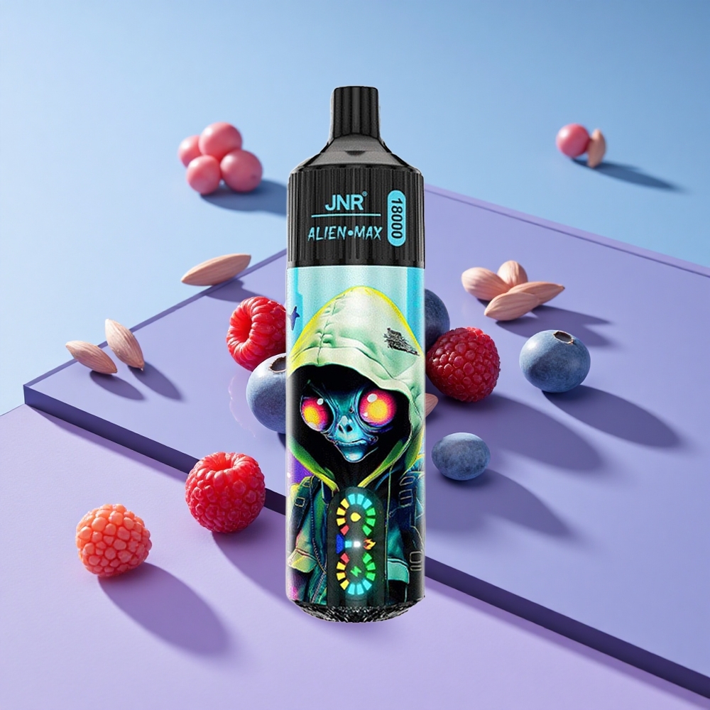 Blåbær og Bringebær JNR Alien Max 18000 Puffs Smart LED Skjerm vape wholesale Norway