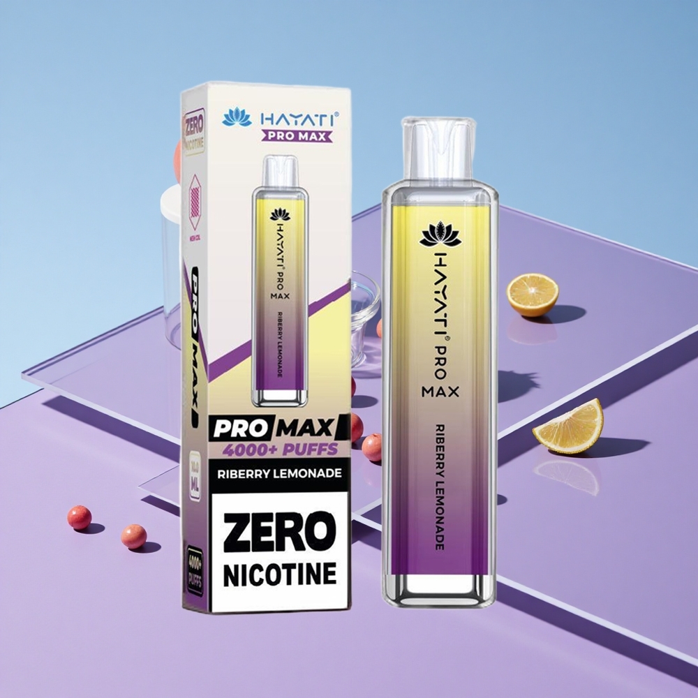 Bringebær Sitronade Hayati Pro Max 4000 Puffs Oppladbar LED Crystal Vape wholesale Norway