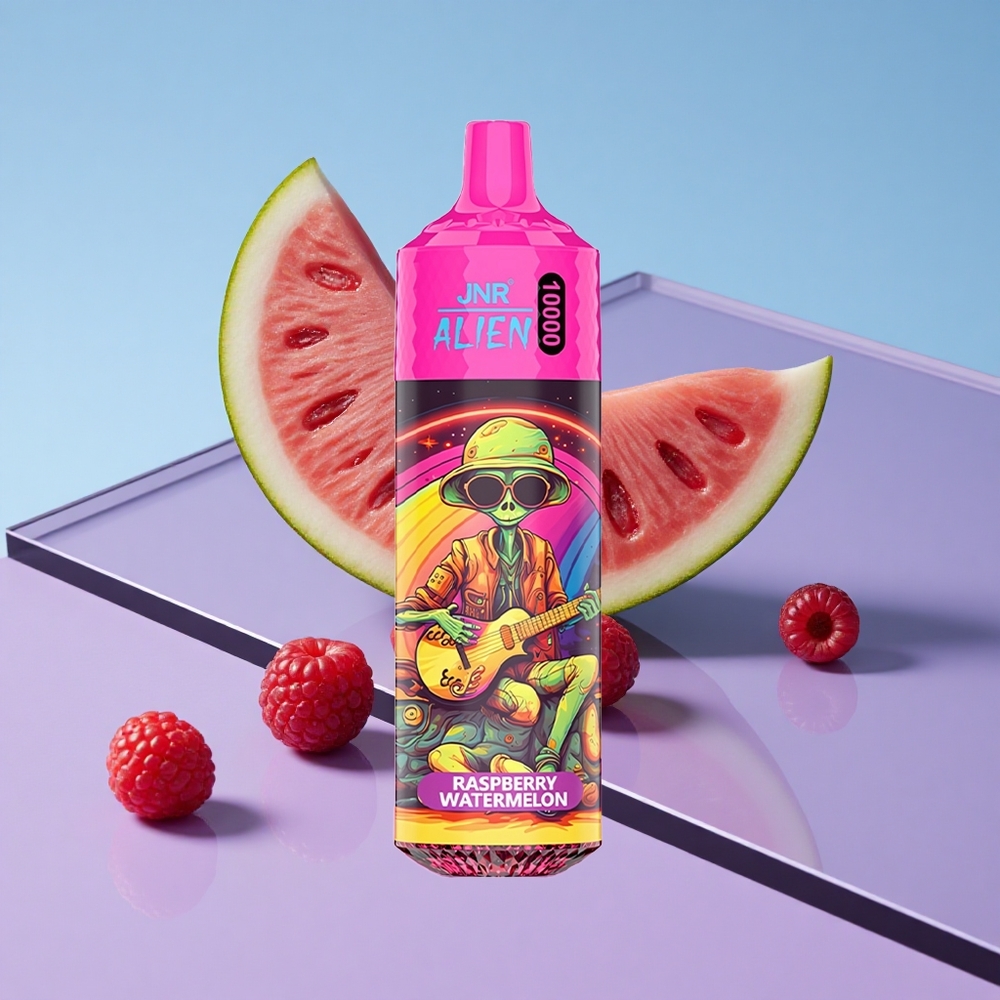 Bringebær Vannmelon JNR Alien 10000 Puffs 850mAh RGB LED vape wholesale Norway