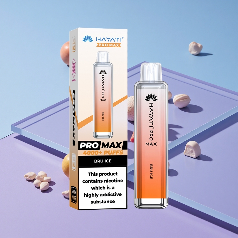 Brus Is Hayati Pro Max 4000 Puffs Oppladbar LED-Lys vape wholesale Norway