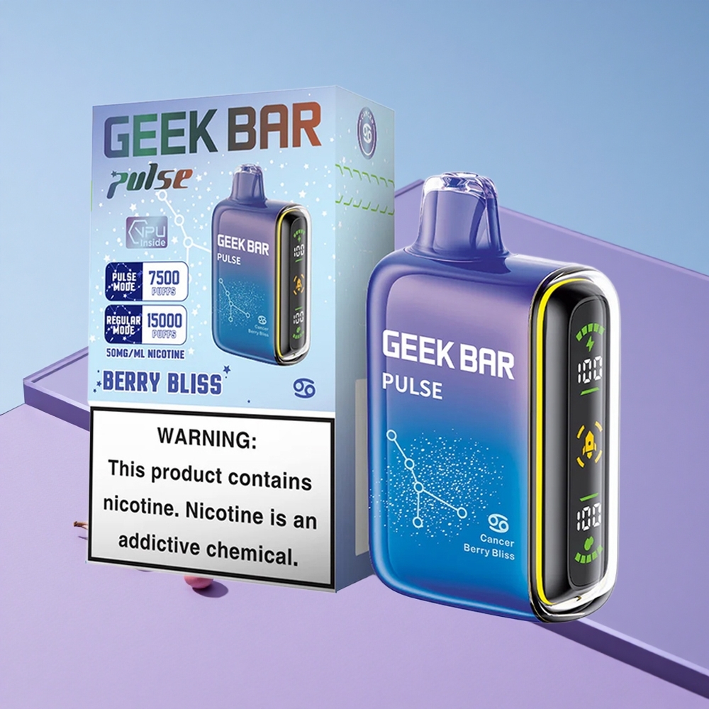 Eple-Mynte Geek Bar Pulse 15000 Puffs 16ML Vape Engangs-vape vape wholesale Norway