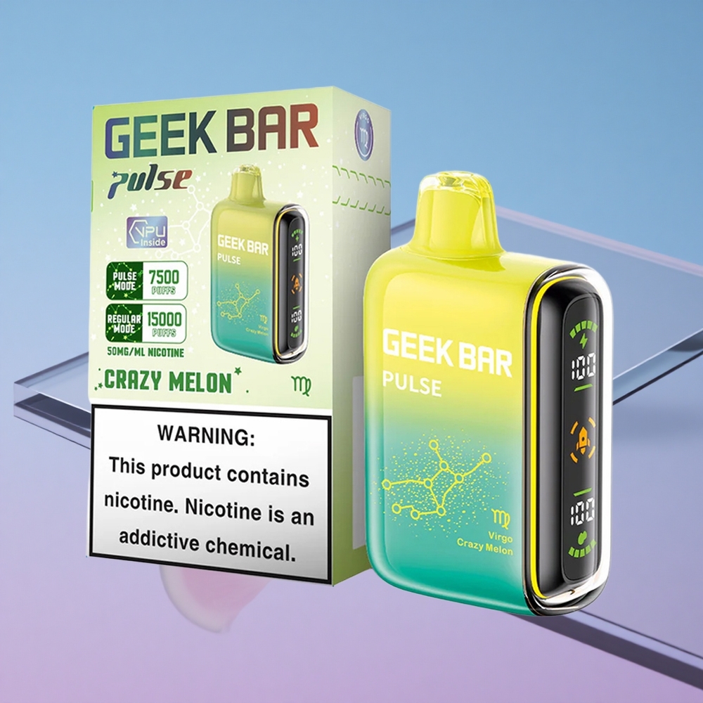 Eple-Mynte Geek Bar Pulse 15000 Puffs 16ML Vape Engangs-vape vape wholesale Norway