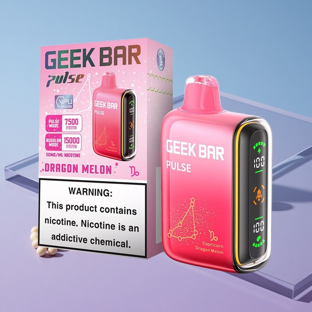 Eple-Mynte Geek Bar Pulse 15000 Puffs 16ML Vape Engangs-vape vape wholesale Norway