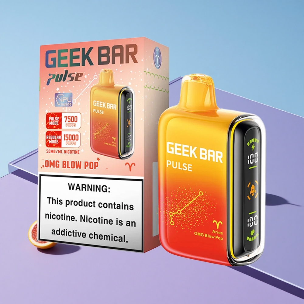 Eple-Mynte Geek Bar Pulse 15000 Puffs 16ML Vape Engangs-vape vape wholesale Norway