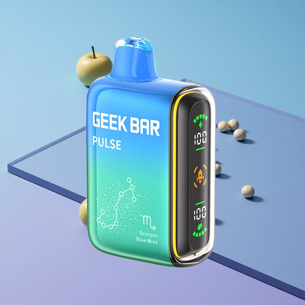 Eple-Mynte Geek Bar Pulse 15000 Puffs 16ML Vape Engangs-vape vape wholesale Norway
