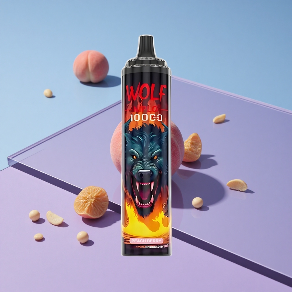 Fersken Bær JNR Wolf Niplo 10000 Puffs 20ml Type-C vape wholesale Norway