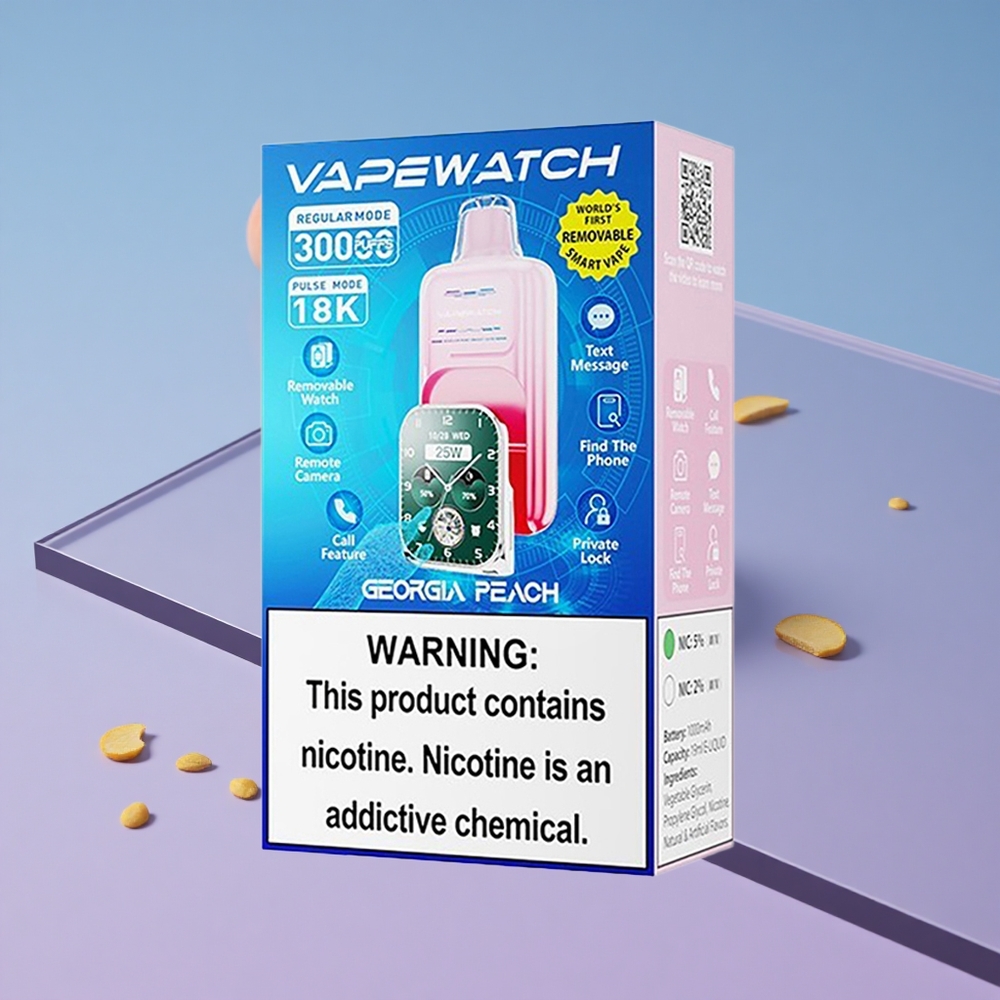Fersken Georgia JNR Vape Watch 30000 Puffs 19mL Vape Engangs Vape vape wholesale Norway