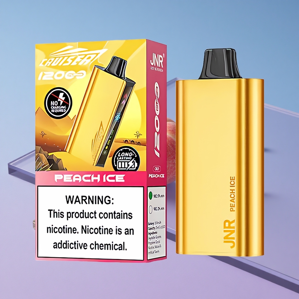 Fersken Is JNR Cruiser 12000 Puffs Ingen Lading Full-Metal Aluminiums Kropp vape wholesale Norway