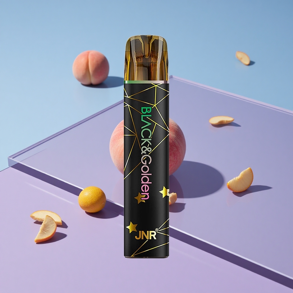 Fersken JNR BlackGolden 800 Puffs engangs vape TPD-sertifisert vape wholesale Norway