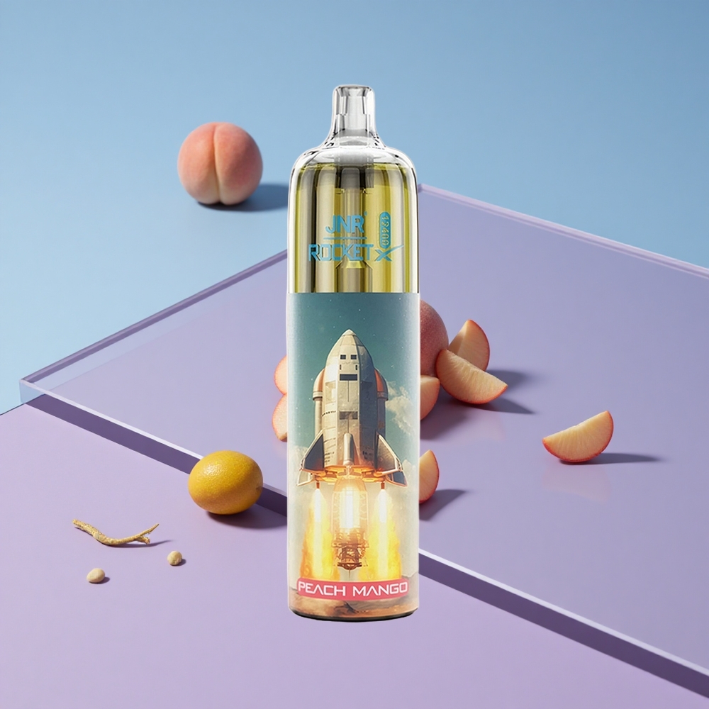 Fersken Mango JNR Rocket-X 12400 Puffs Justerbar Luftstrøm Type-C Hurtiglading vape wholesale Norway