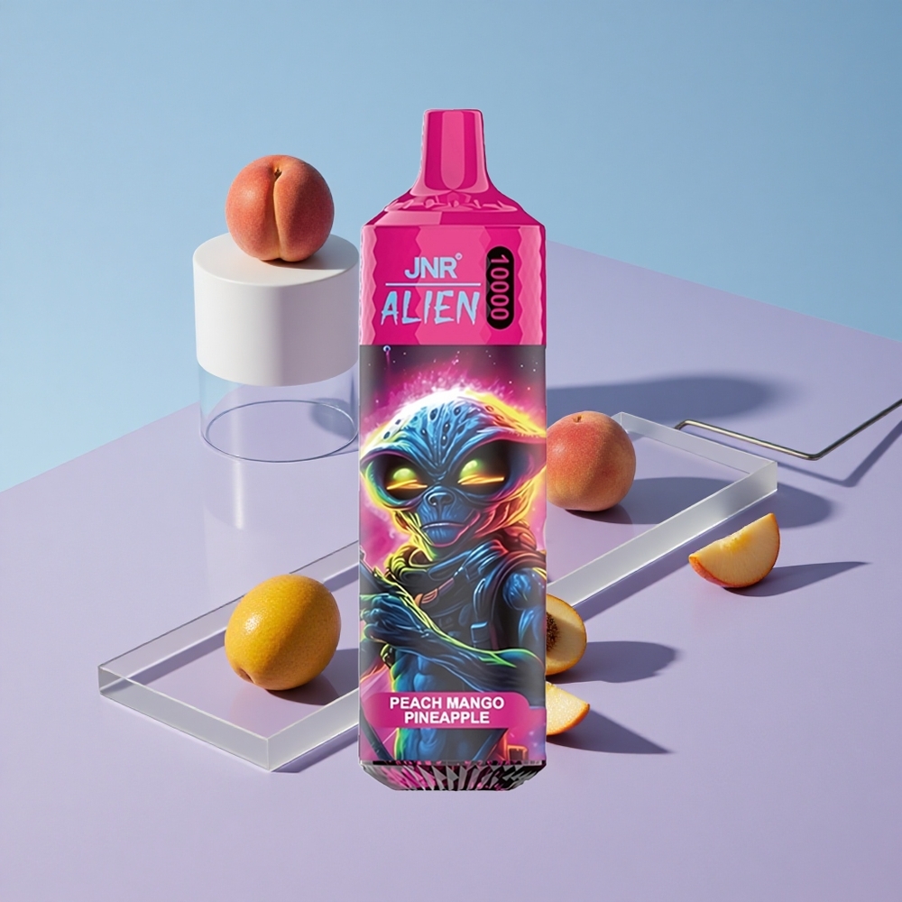 Fersken mango ananas JNR Alien 10000 Puffs 20ml E-væske Type-C Hurtiglading vape wholesale Norway