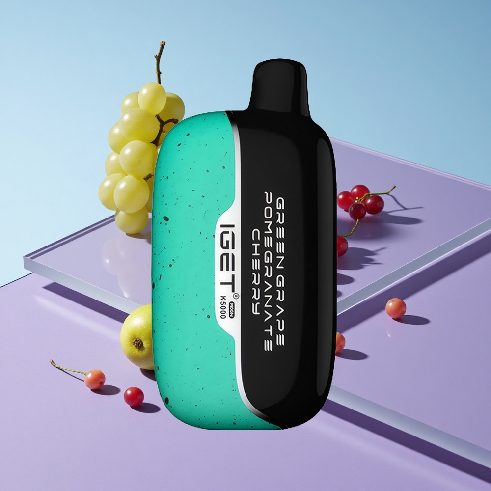 Grønn Drue Granate Kirsebær IGET Moon K5000 opptil 5000 Puffs PC vape wholesale Norway