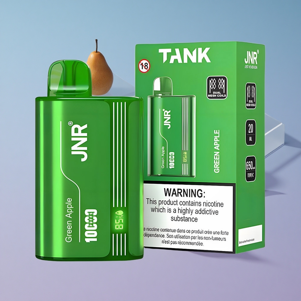 Grønt eple fersken pære JNR Tank 10000 Puffs Justerbar luftstrøm vape wholesale Norway