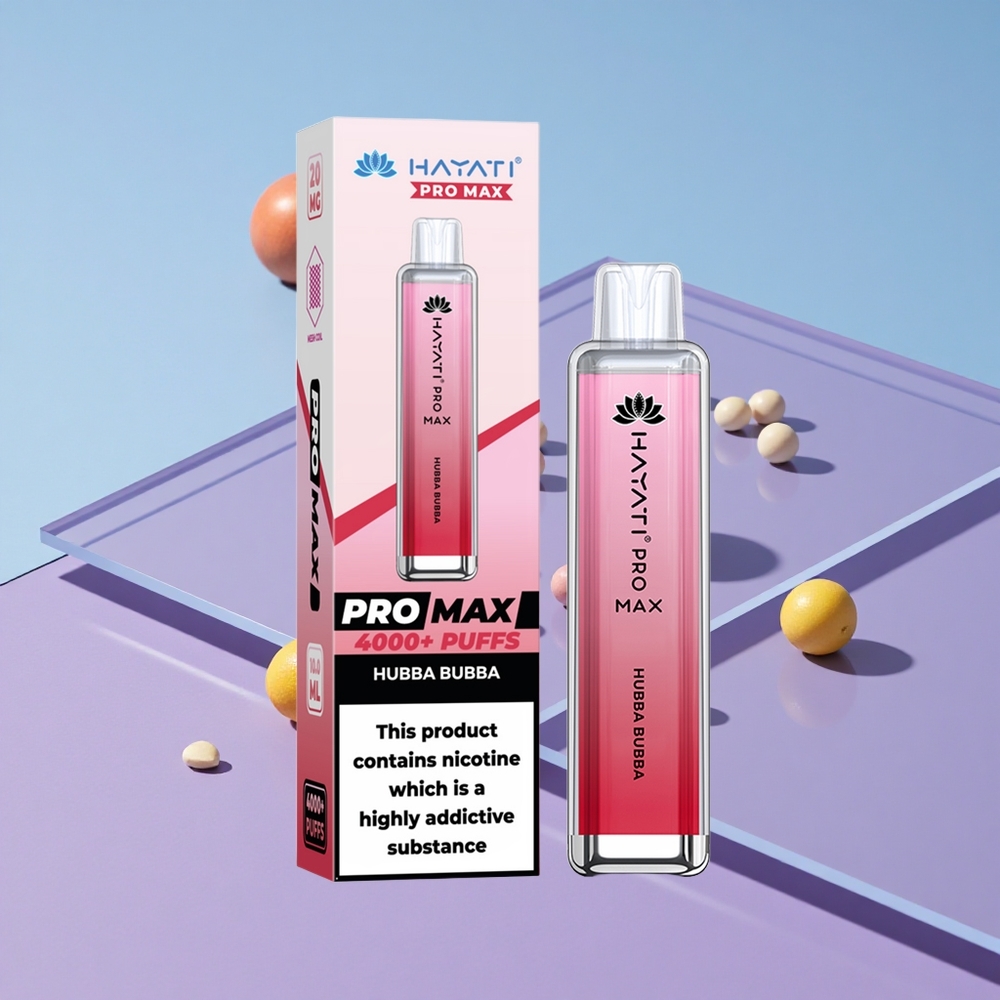 Hubba Bubba Smak Hayati Pro Max 4000 Puffs Oppladbar LED Vape wholesale Norway
