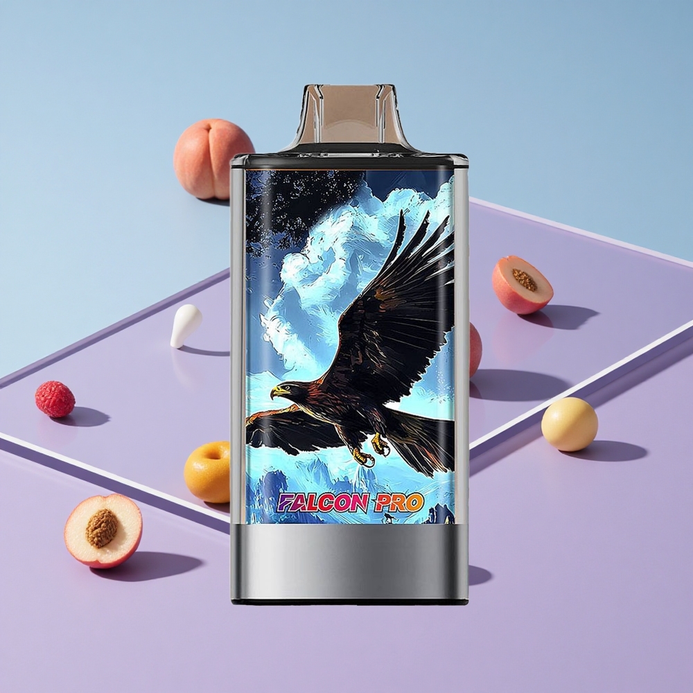 Hvit fersken og bringebær JNR Falcon Pro 28000 Puffs Smart Display vape wholesale Norway