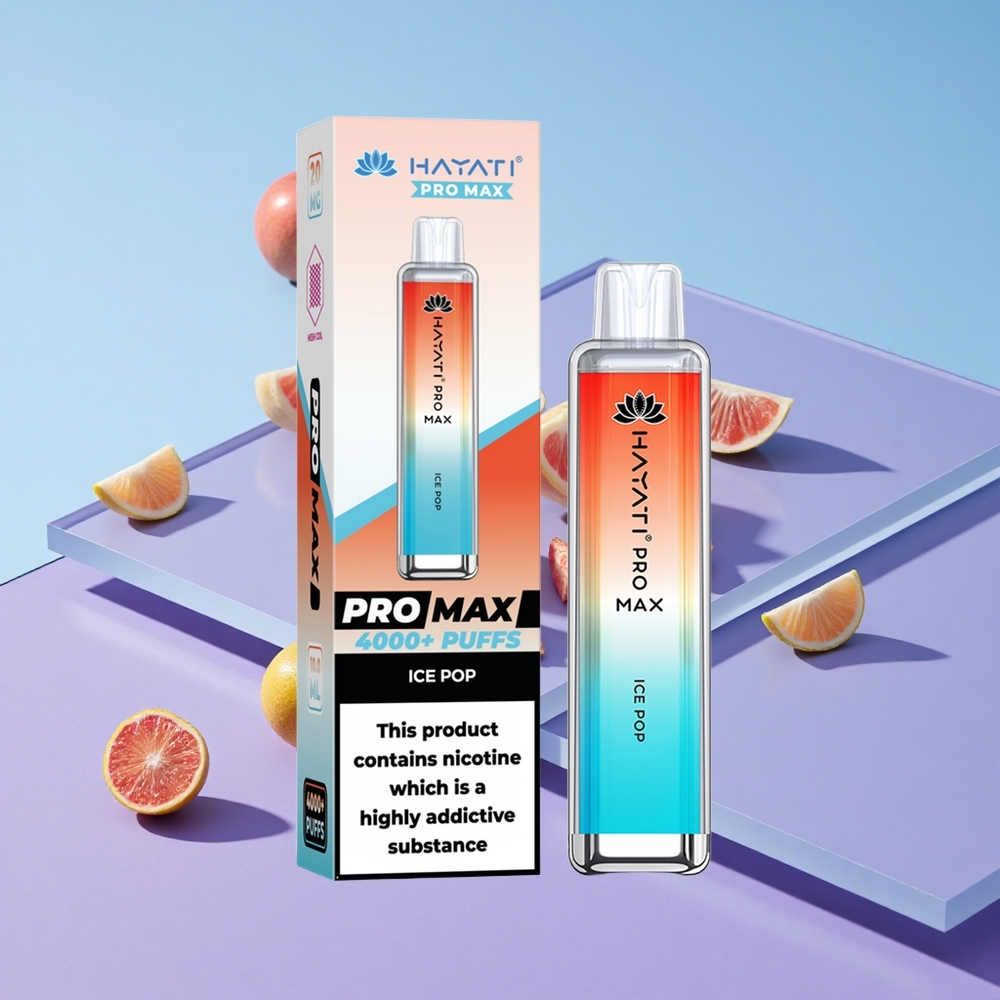 Is Pop-smak Hayati Pro Max 4000 Puffs Oppladbar Vape med LED-lys vape wholesale Norway