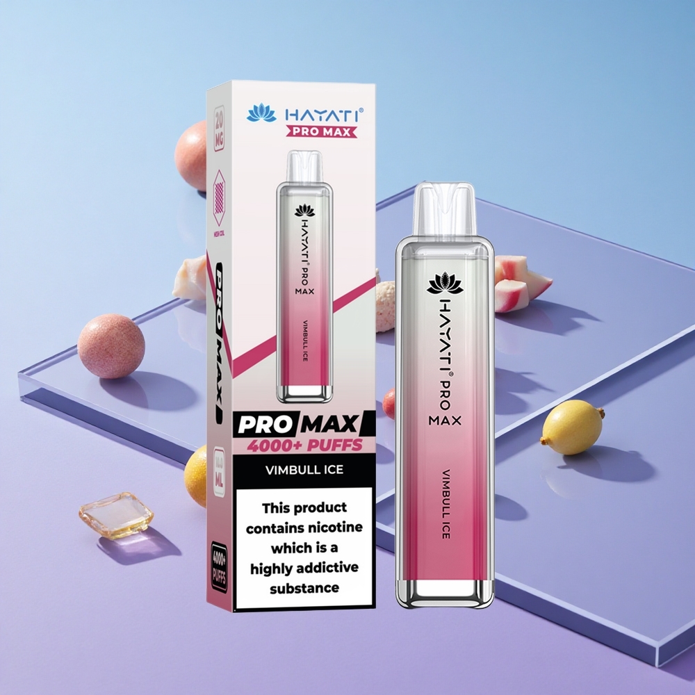 Isbiter Kombinasjon Hayati Pro Max 4000 Puffs Oppladbar Vape med LED-Lys vape wholesale Norway