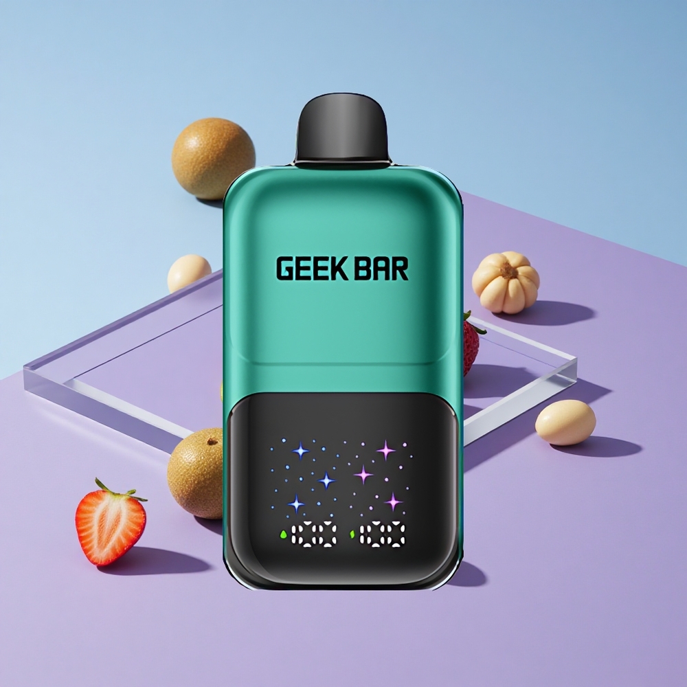 Jordbær  Kiwi GEEK BAR 2GO Two Series Opptil 50000 Puffs Interaktiv Stor Skjerm vape wholesale Norway