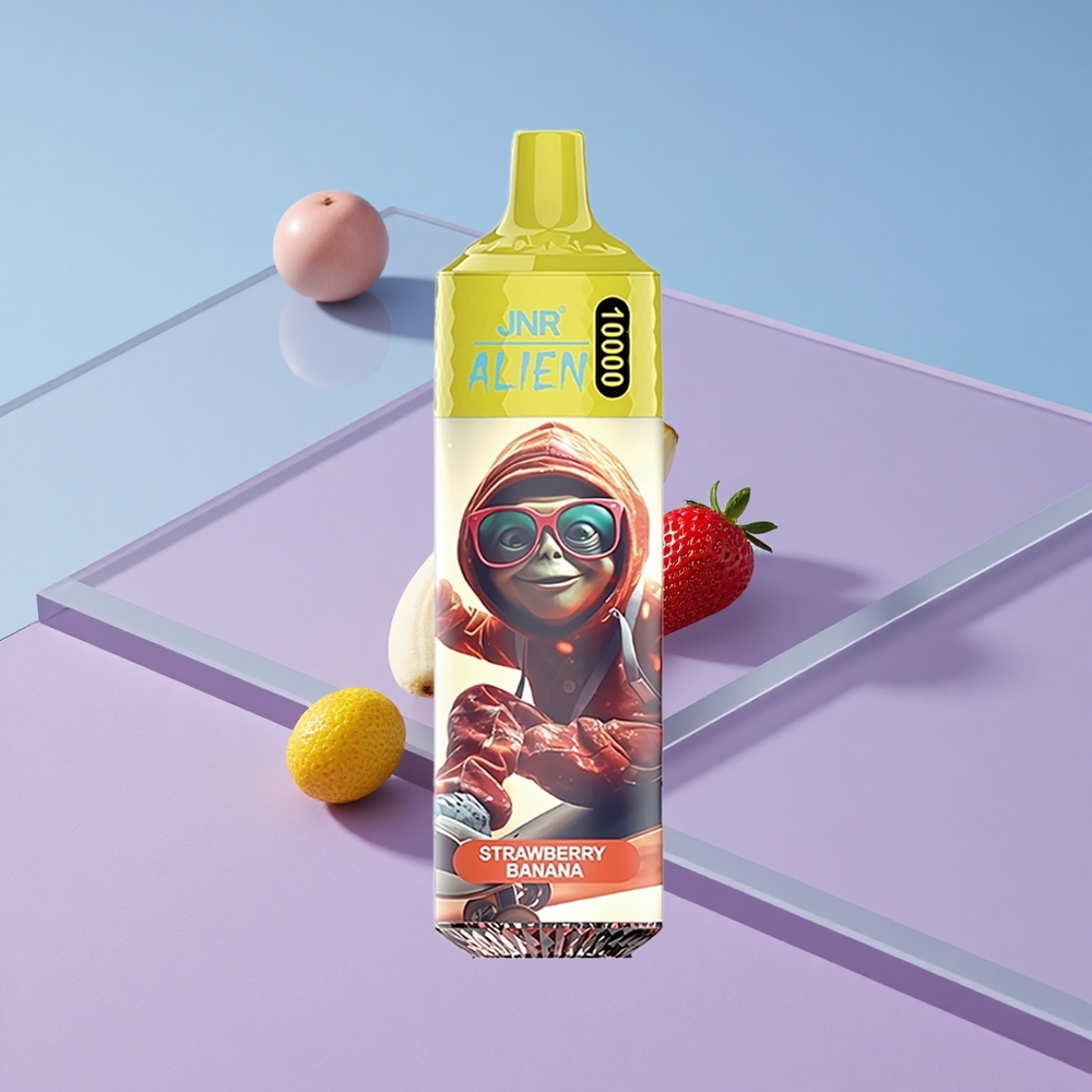 Jordbær Banan JNR Alien 10000 Puffs 20ml E-væske Type-C Ladning Sporty Design vape wholesale Norway