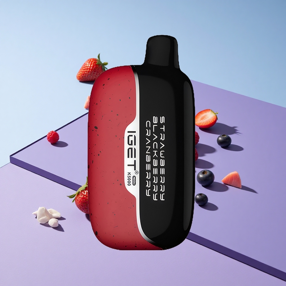 Jordbær Bjørnebær Tranebær IGET Moon K5000 Opptil 5000 Puffs Engangs Vape vape wholesale Norway