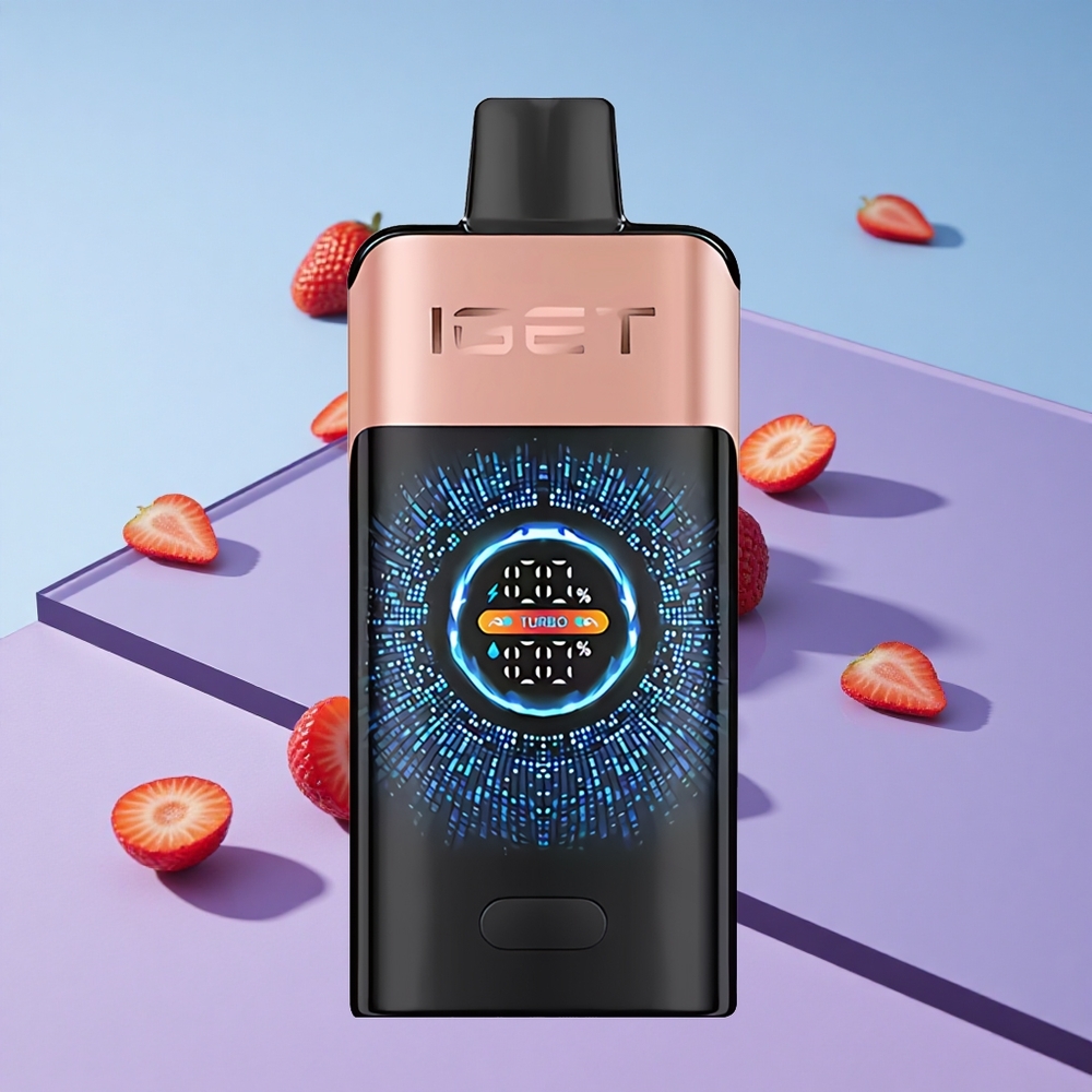 Jordbær Bringebær IGET ONE 12000 Puffs 2700 mAh Batterikapasitet vape wholesale Norway