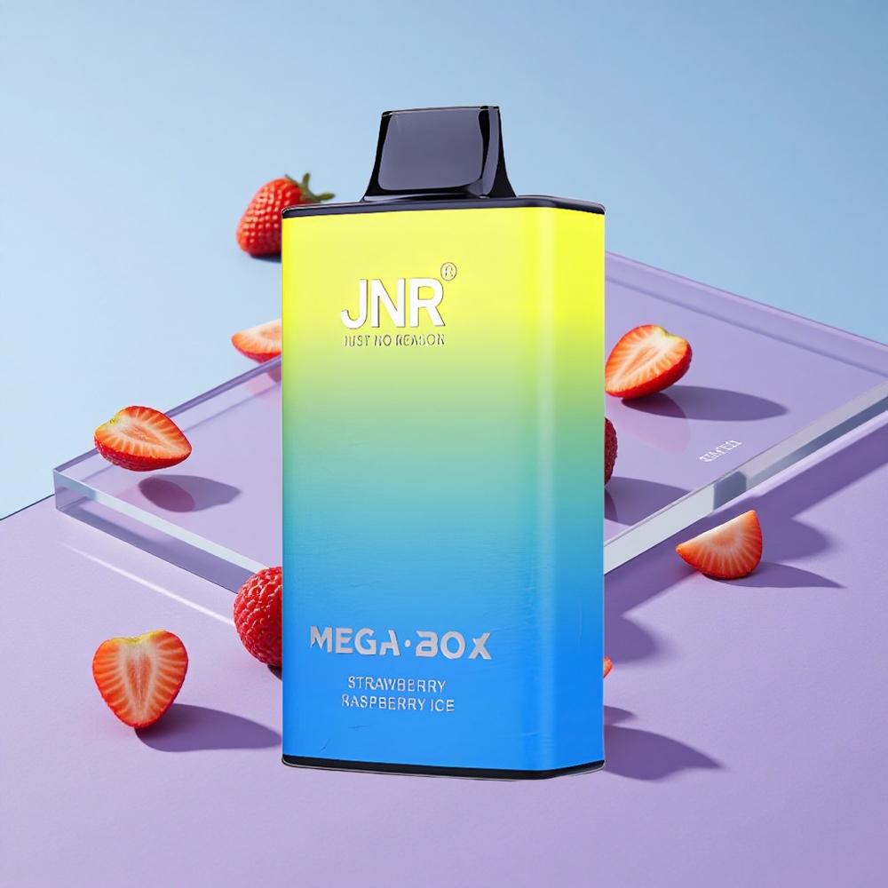 Jordbær Bringebær Is JNR Mega Box 25000 Puffs 30ml E-væske vape wholesale Norway