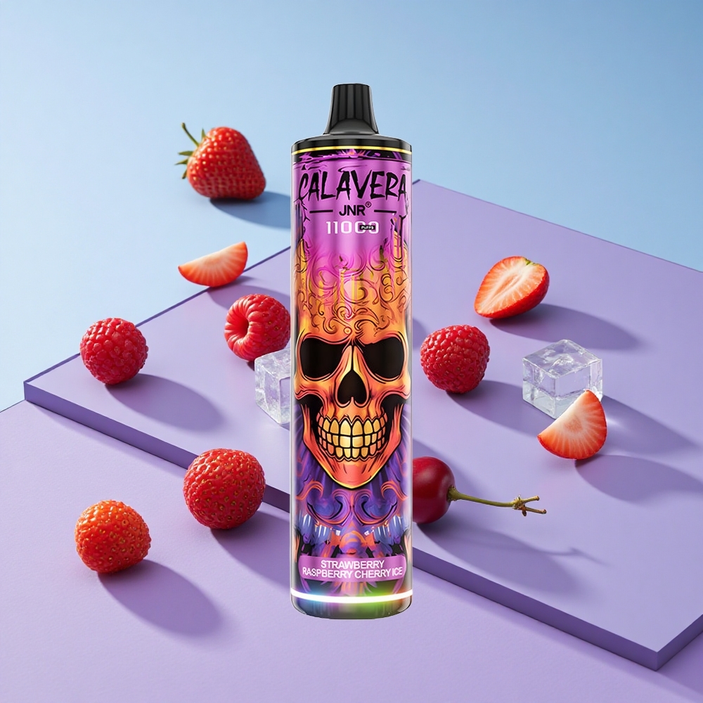 Jordbær Bringebær Kirsebær Is JNR Calavera 11000 Puffs 21ml E-Liquid Type-C vape wholesale Norway